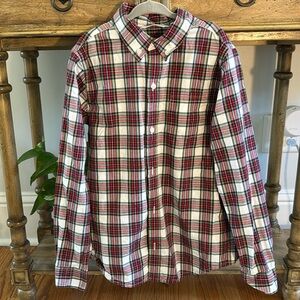 Boys Janie and Jack Plaid Poplin 100% cotton button down - size 8